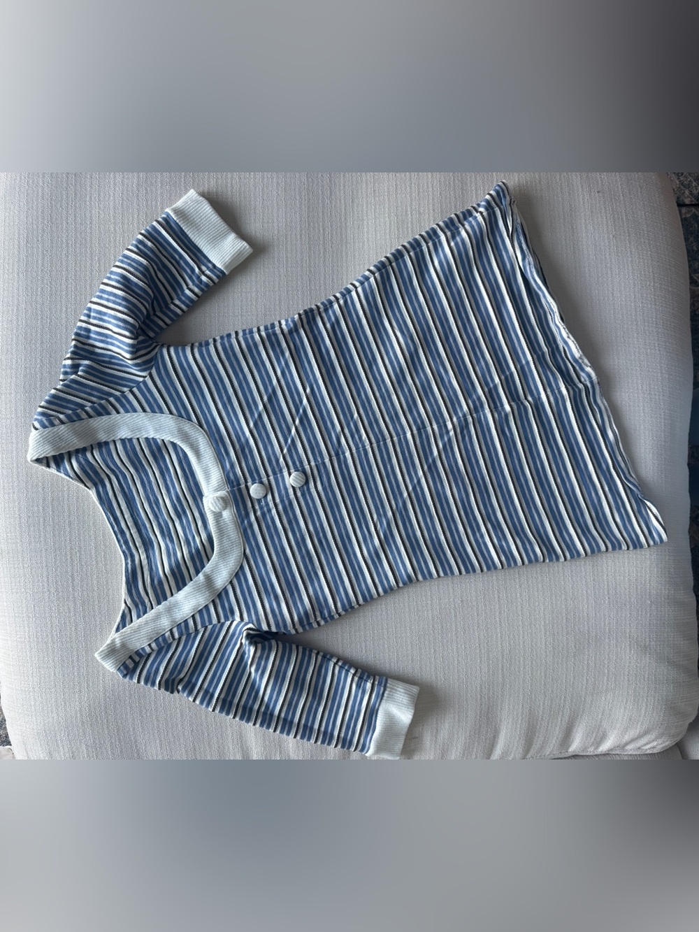 Fait Par Foutch — Mia Dress in Mykonos Blue Stripe - Picture 4 of 5